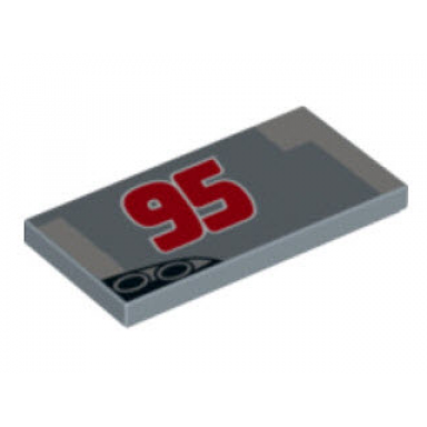 sand blue tile 2 x 4 with red 95 exhaust pipes and gray pattern model right side