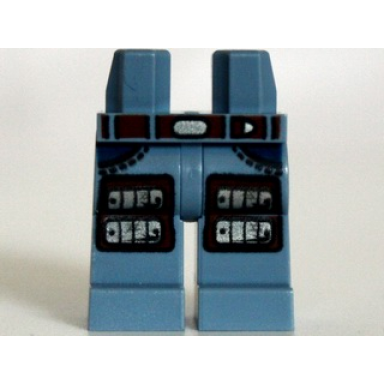 sand blue hips and legs with pockets belt and silver knee pads pattern jack mchammer