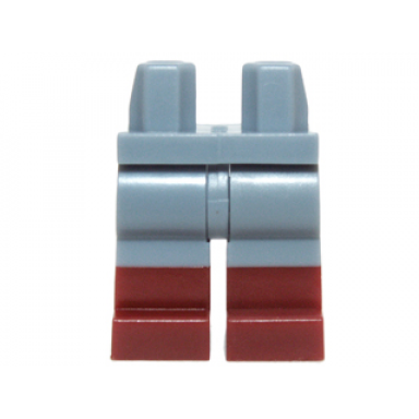 sand blue hips and legs with molded dark red lower legs boots pattern