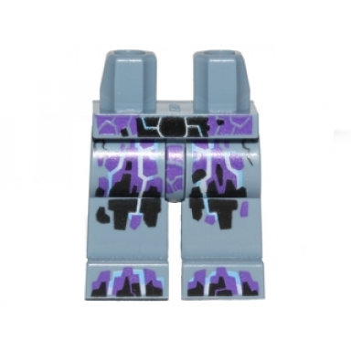 sand blue hips and legs with black and dark purple rock veins pattern