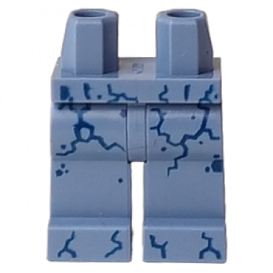 sand blue hips and legs with dark blue stone cracks pattern