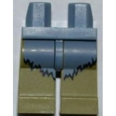 sand blue hips and olive green legs with sand blue fur pattern