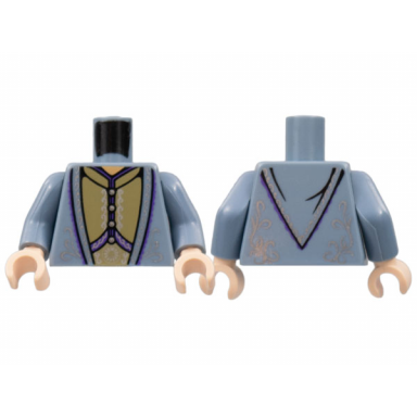 sand blue torso harry potter dumbledore dress robe with vest pattern sand blue arms light nougat hands