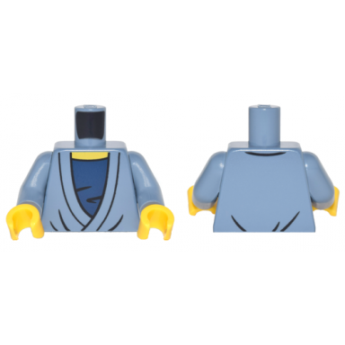 sand blue torso robe over dark blue shirt pattern sand blue arms yellow hands