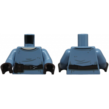 sand blue torso shirt dark brown belt with silver buckle and pouches light nougat neck pattern sw obi-wan sand blue arms dark brown hands