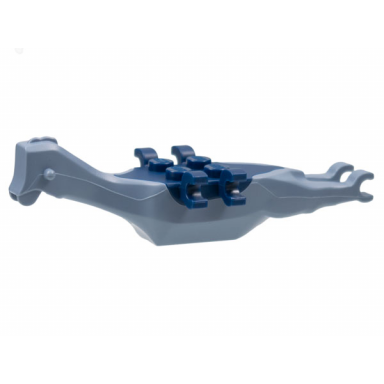 sand blue dinosaur body pteranodon 4 studs 6 clips with fixed dark blue top