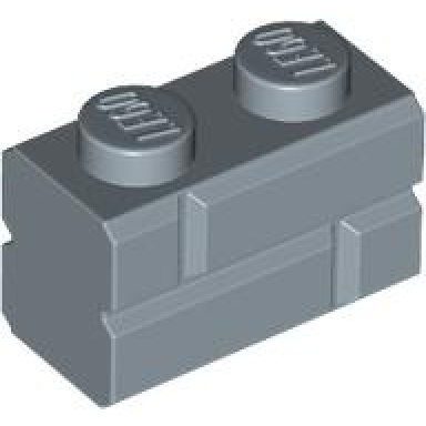 sand blue brick modified 1 x 2 with masonry profile