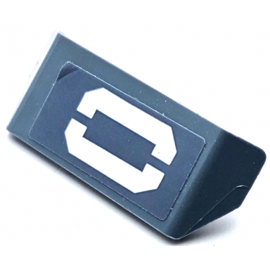 sand blue vehicle spoiler with bar handle with white number 0 pattern model right side sticker - set 70656
