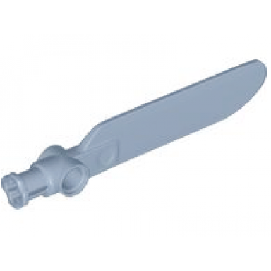 sand blue technic rotor blade small with axle and pin connector end