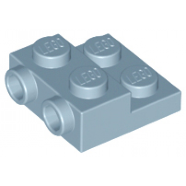 sand blue plate modified 2 x 2 x 2 3 with 2 studs on side