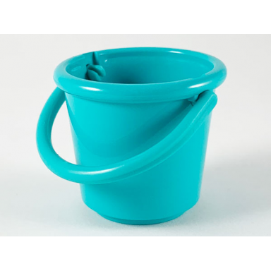 light turquoise scala utensil bucket round with same color handle 33178 33082