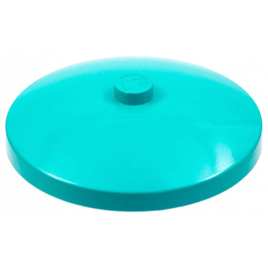 light turquoise dish 4 x 4 inverted radar with solid stud
