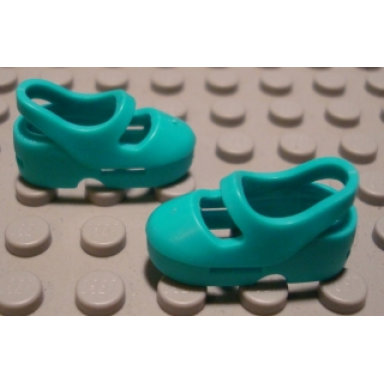 light turquoise scala clothes shoe female sling-back - upper part