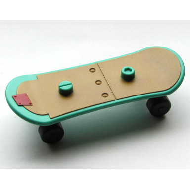 light turquoise duplo skateboard little robots