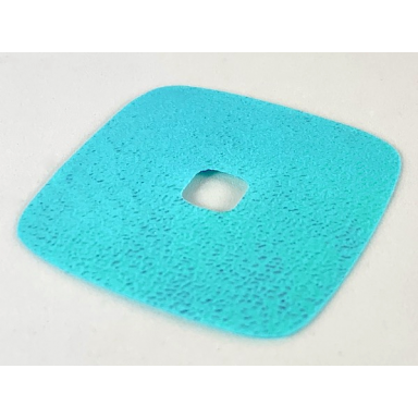 light turquoise clikits icon accent foil square 5 x 5 with textured iridescent surface