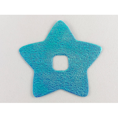 clikits icon accent foil star 4 3 4 x 4 3 4 with textured iridescent surface