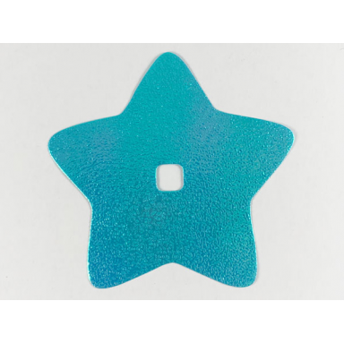 light turquoise clikits icon accent foil star 8 1 4 x 8 1 4 with textured iridescent surface