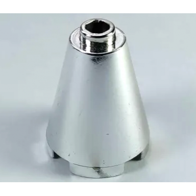 chrome silver cone 2 x 2 x 2 - open stud