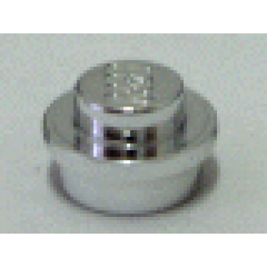 chrome silver plate round 1 x 1