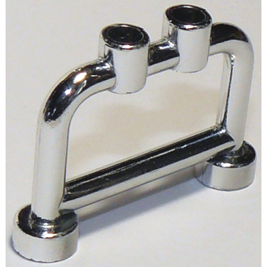 chrome silver bar 1 x 4 x 2 with open studs