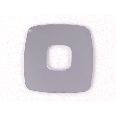chrome silver clikits icon accent plastic square 2 1 2 x 2 1 2