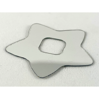 chrome silver clikits icon accent plastic star 3 1 4 x 3 1 4