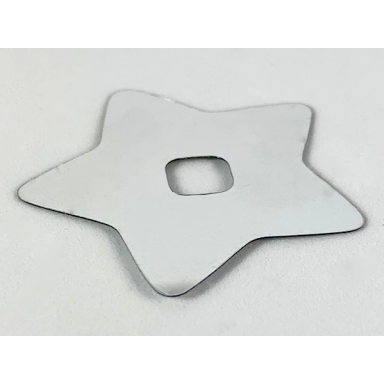 chrome silver clikits icon accent plastic star 4 3 4 x 4 3 4