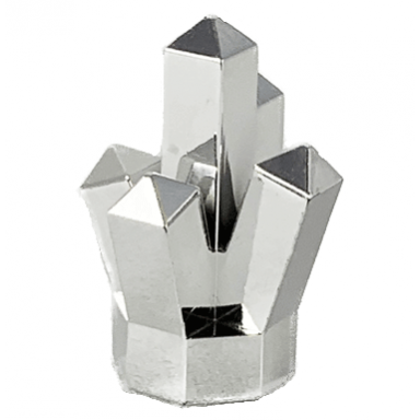 chrome silver rock 1 x 1 crystal 5 point