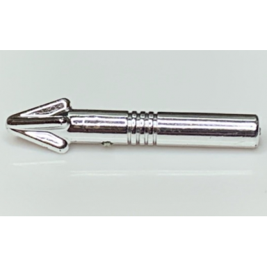 chrome silver minifigure weapon harpoon grooves in shaft