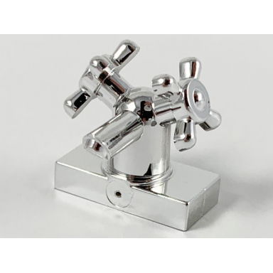 chrome silver tap 1 x 2 with dual handles large sink faucet