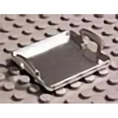 chrome silver scala utensil tray with handles 5 x 4 x 1