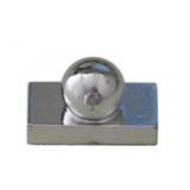 chrome silver tile modified 1 x 2 with ball