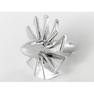 chrome silver engine large center 10 blades