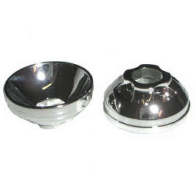 chrome silver dish 2 x 2 x 2 3 light reflector