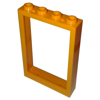 medium orange window 1 x 4 x 5 with hollow studs