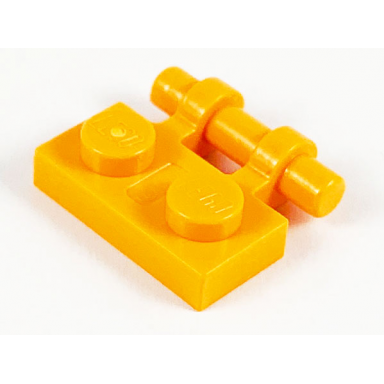 medium orange plate modified 1 x 2 with bar handle on side - free ends