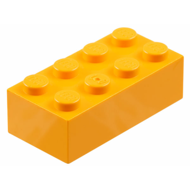 medium orange brick 2 x 4