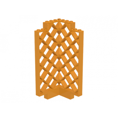 medium orange belville wall lattice 6 x 6 x 12 corner