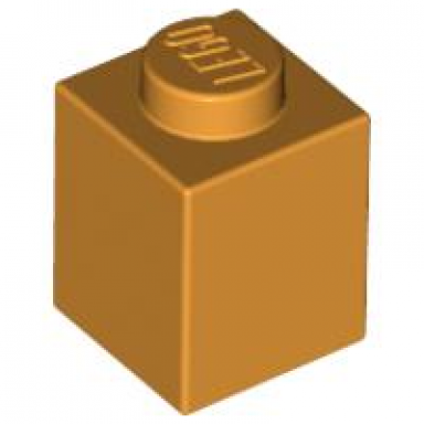 medium orange brick 1 x 1
