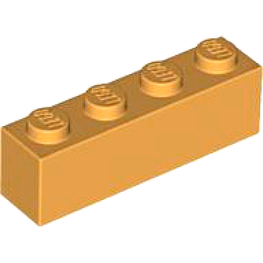 medium orange brick 1 x 4