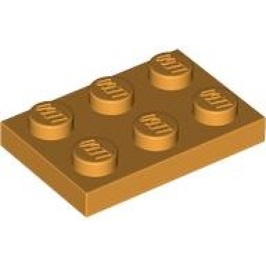 medium orange plate 2 x 3