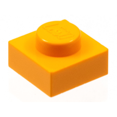 medium orange plate 1 x 1