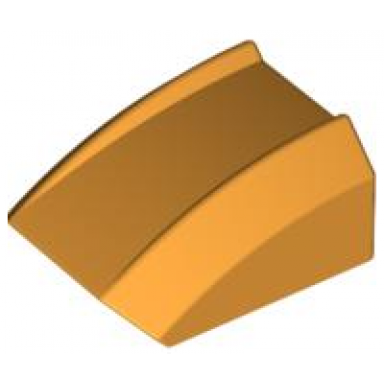medium orange slope curved 2 x 2 lip