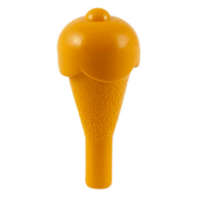 medium orange ice cream cone with ice cream