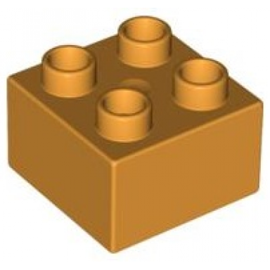 medium orange duplo brick 2 x 2