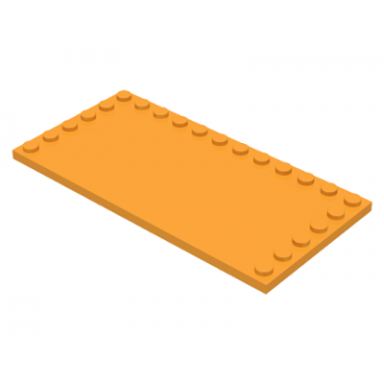 medium orange tile modified 6 x 12 with studs on edges