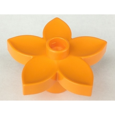 medium orange duplo plant flower with stud