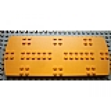 medium orange scala tile 8 x 20 x 2 3 round ends with studs