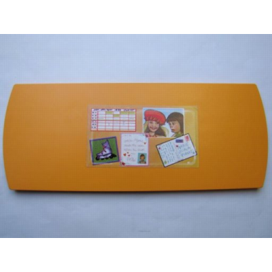 medium orange scala tile 8 x 20 x 2 3 round ends with desk pad pattern sticker - set 3142
