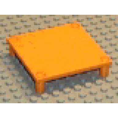 medium orange scala platform table 7 x 7 x 1 1 3 with 4 legs